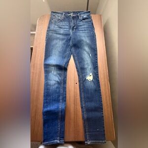 Lucky Brand Women’s Distressed Skinny Jeans – Size 27, Medium Wash